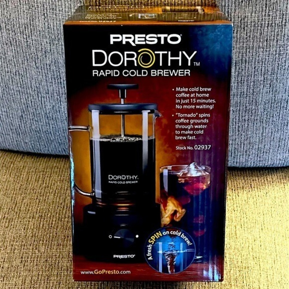 Presto Dorothy Rapid Cold Brewer Electric Coffee Maker 22oz Glass Carafe NEW